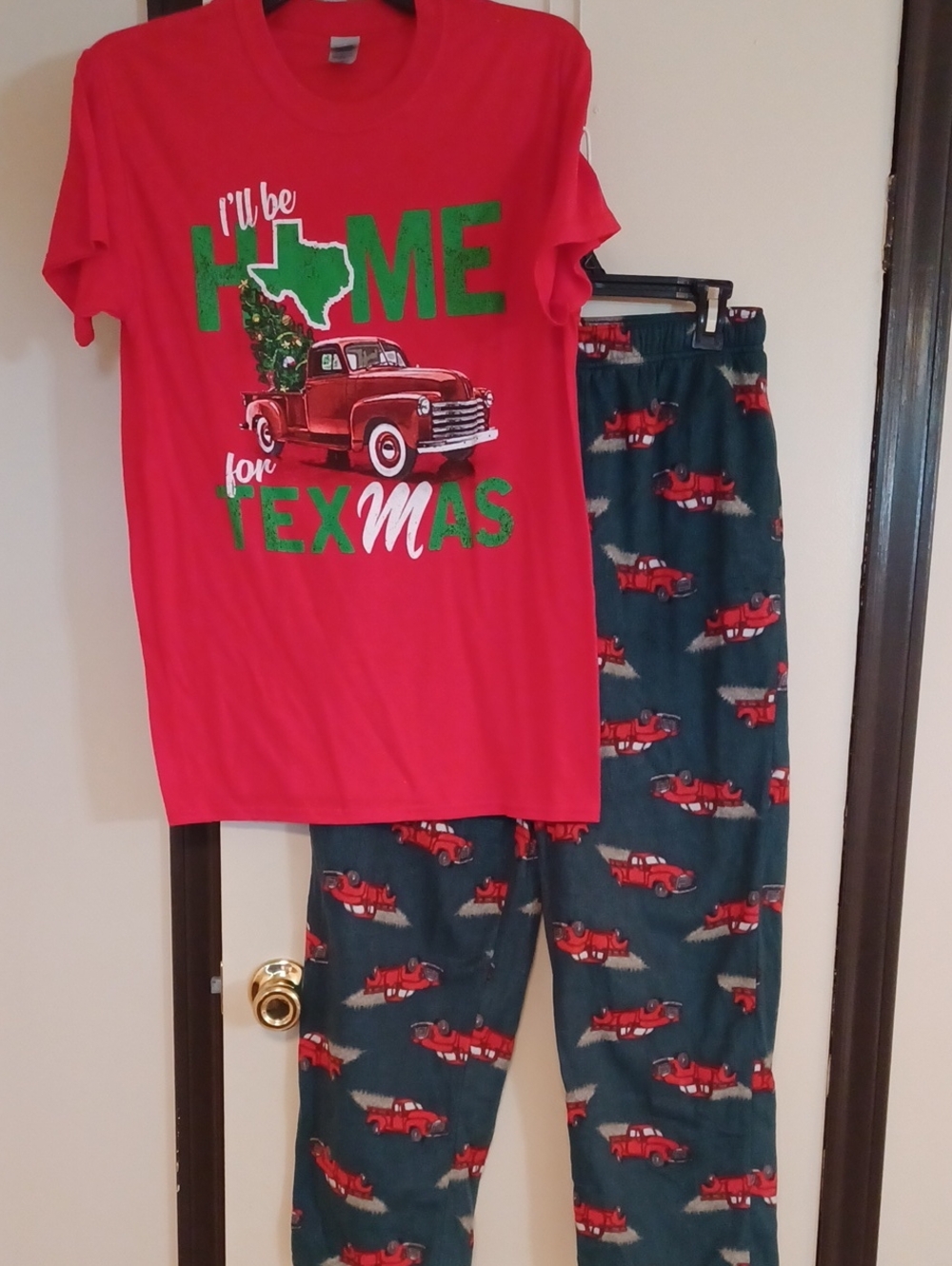 Christmas Texas Tee & Pj Bottoms Set
